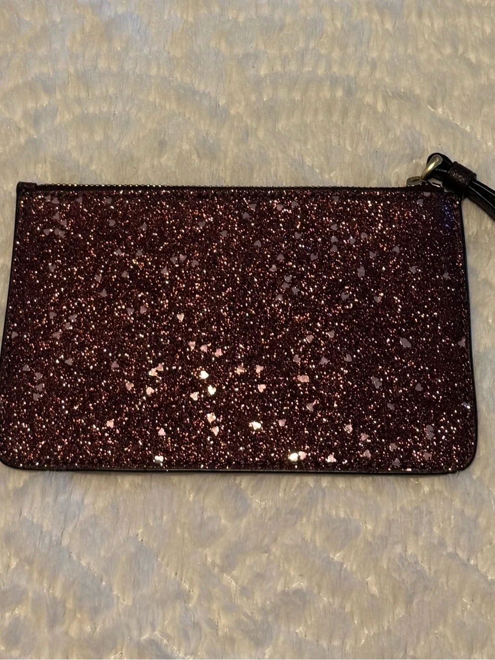 Coach Glitter Wristlet in Plum Sparkle